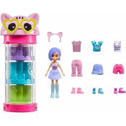 POLLY POCKET - Tubo De Modas Giratorio Gatito - HKW04