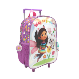 GABBYS DOLLHOUSE - Mochila Violeta con Carro 30cm - 34214