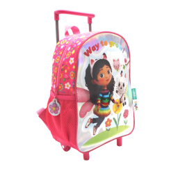 GABBYS DOLLHOUSE - Mochila Rosa con Carro 30cm - 34214