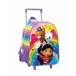 GABBYS DOLLHOUSE - Mochila Violeta con Carro 30cm - 34216