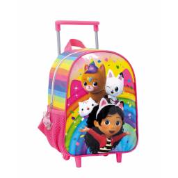 GABBYS DOLLHOUSE - Mochila Rosa con Carro 30cm - 34216