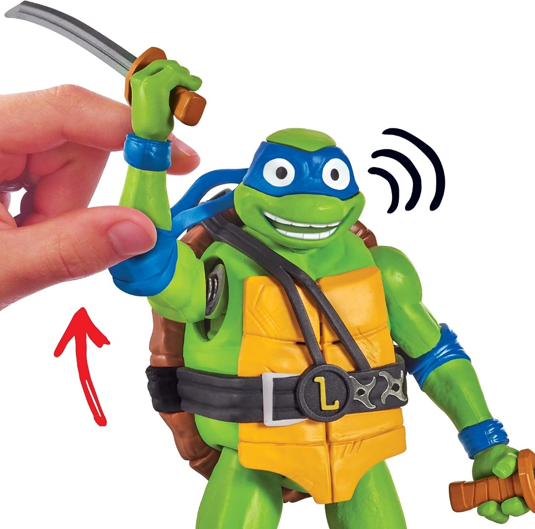 Tortugas Ninjas - Leonardo Ninja Shouts - 14 Cm Con Sonido