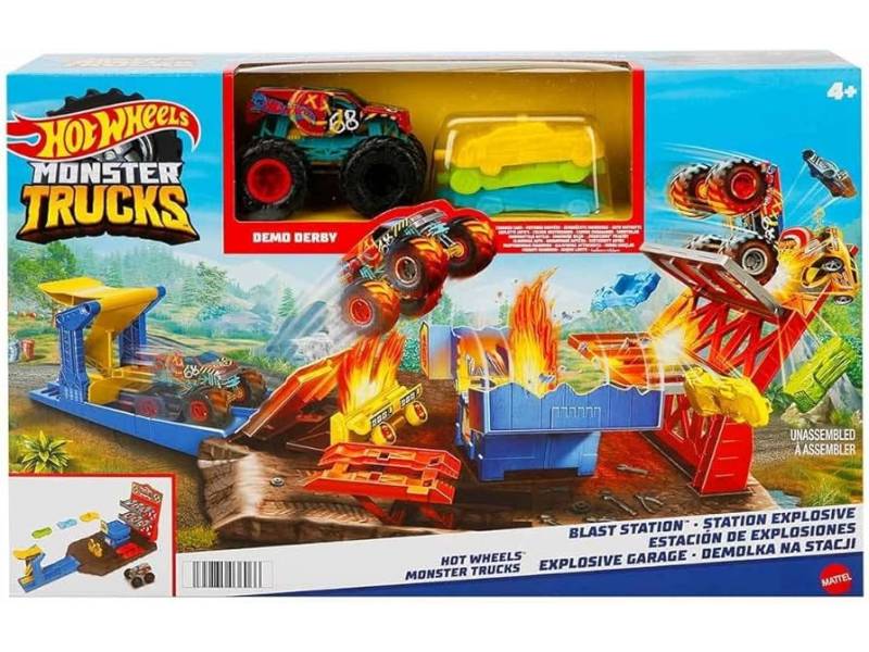 HOT WHEELS - Monster Trucks Estacin de Explosiones - HFB12